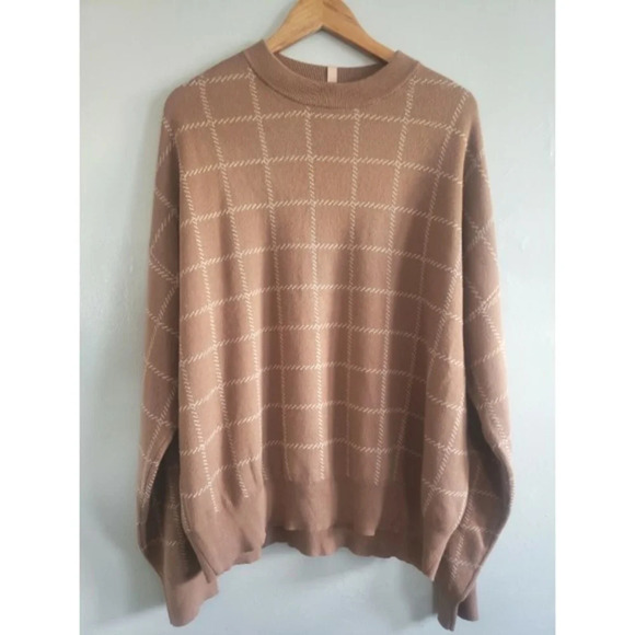 Luna Cozy Sweater Women's XL Humble Brown Silk Blend Pullover Top NWOT - Picture 1 of 11